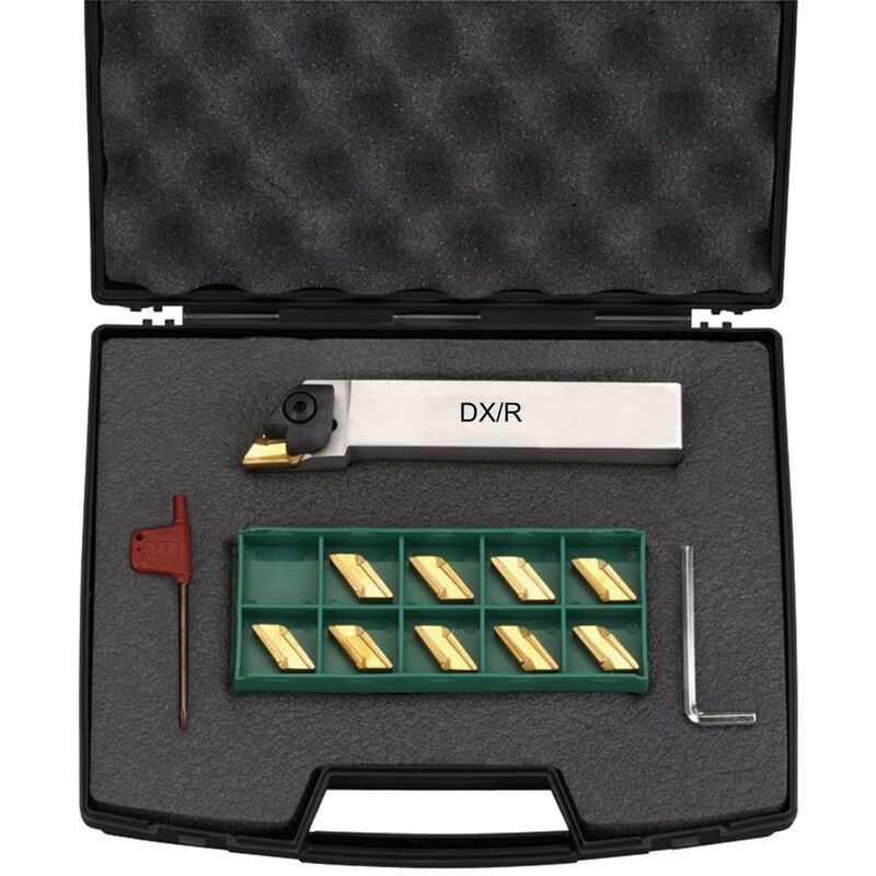 foto del prodotto fervi kit utensile per esterno 25 mm con inserti knux kitckj25