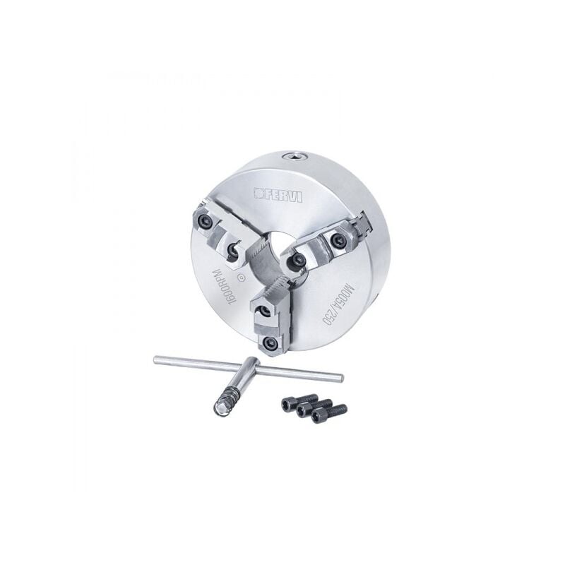 immagine 0 del prodotto fervi m005a 250 mandrino di precisione autocentrante a 3 griffe reversibili