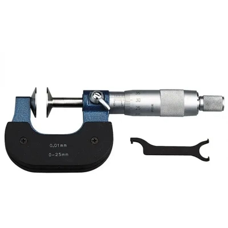 foto del prodotto fervi m010 125 150 micrometro 125 150 mm con piattelli 27 mm