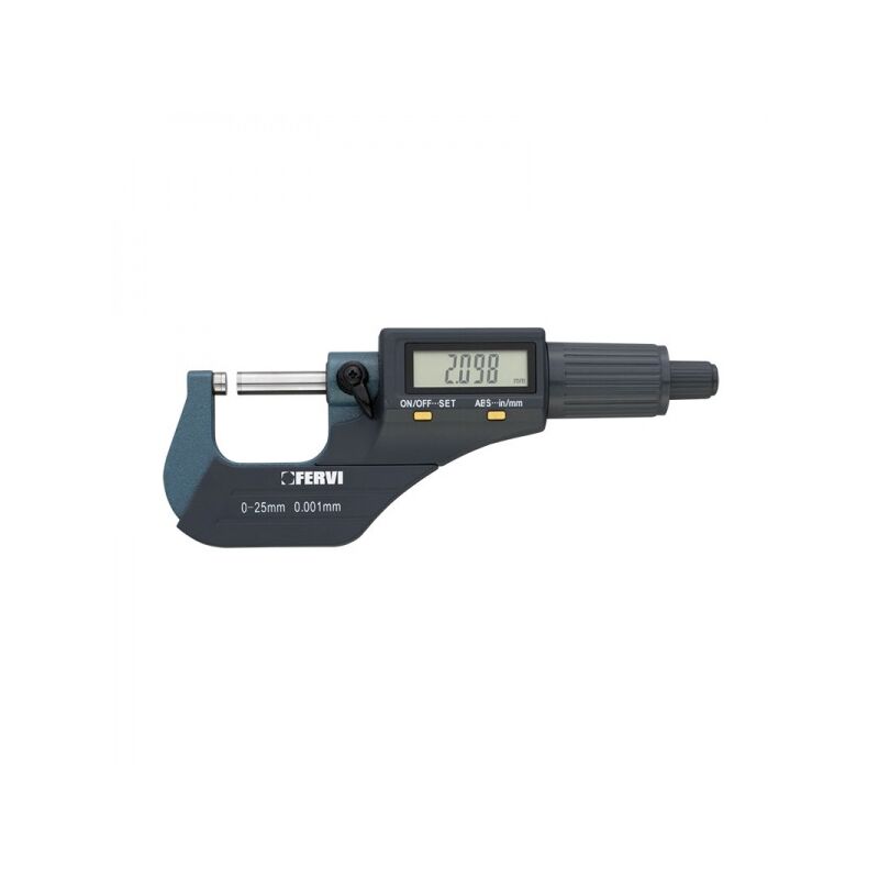 foto del prodotto fervi m021 00 25 micrometro digitale elettronico 0 25 mm