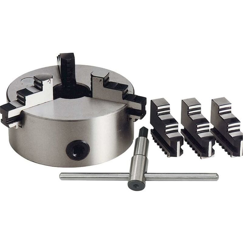 foto del prodotto fervi mandrino autocentrante 125 mm per tornio griffe 3 3 m049 125