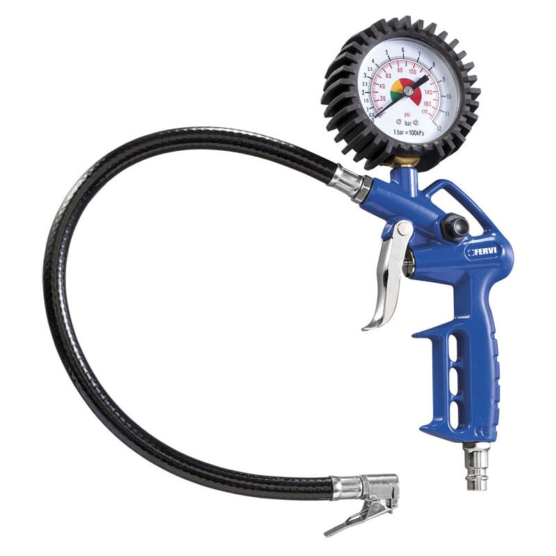 foto del prodotto fervi manometro pistola gonfiaggio misuratore pressione gomme w021pg