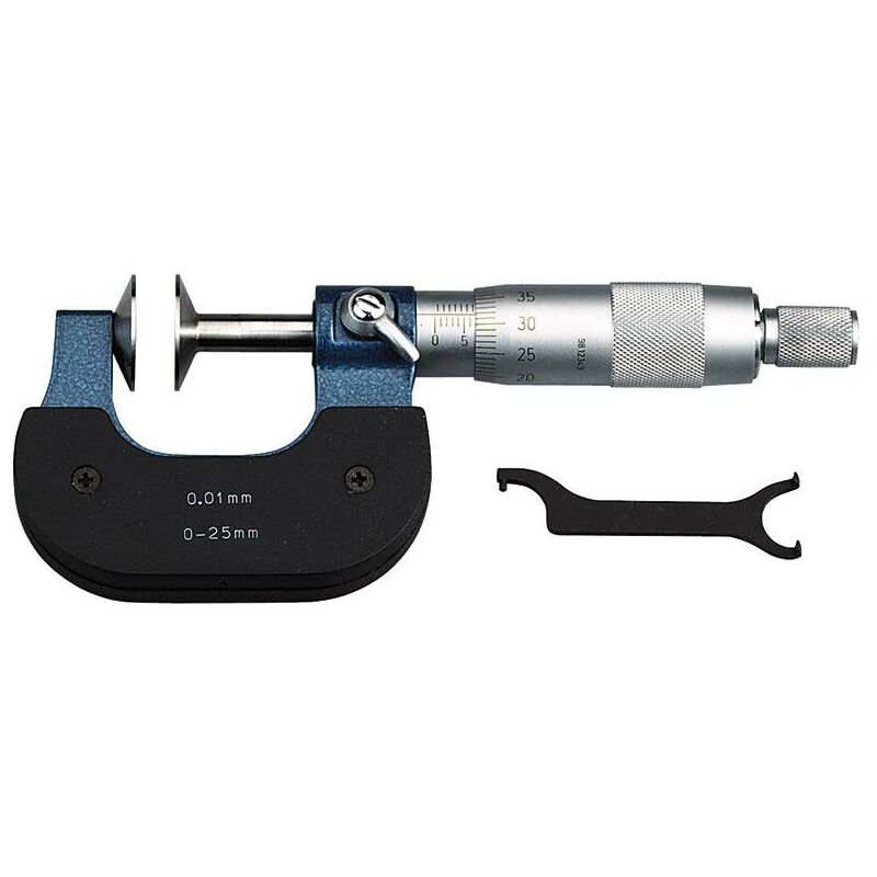 foto del prodotto fervi micrometro a piattello x esterni 50 75 mm m010 50 10