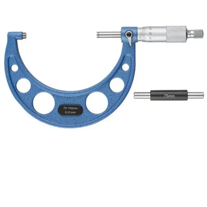 foto del prodotto fervi micrometro centesimale per esterni 75 100 mm m022 75 100