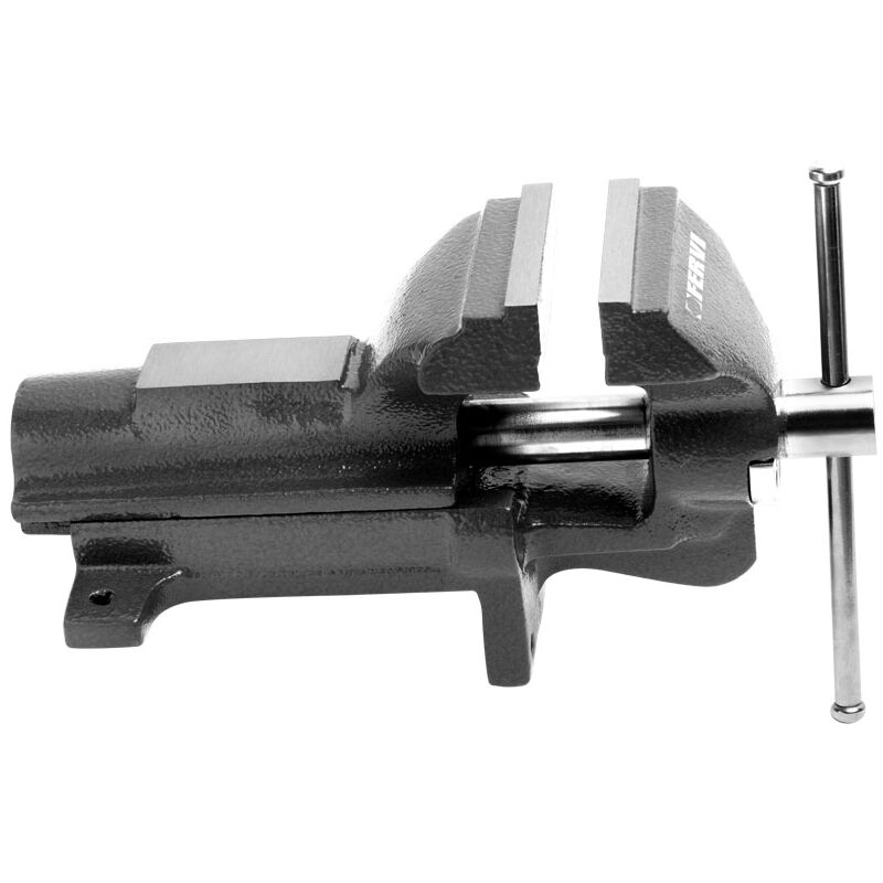 foto del prodotto fervi morsa parallela da banco 0427 100 con guide prismatiche ganascia 100 mm apertura 100 mm ghisa sferoidale