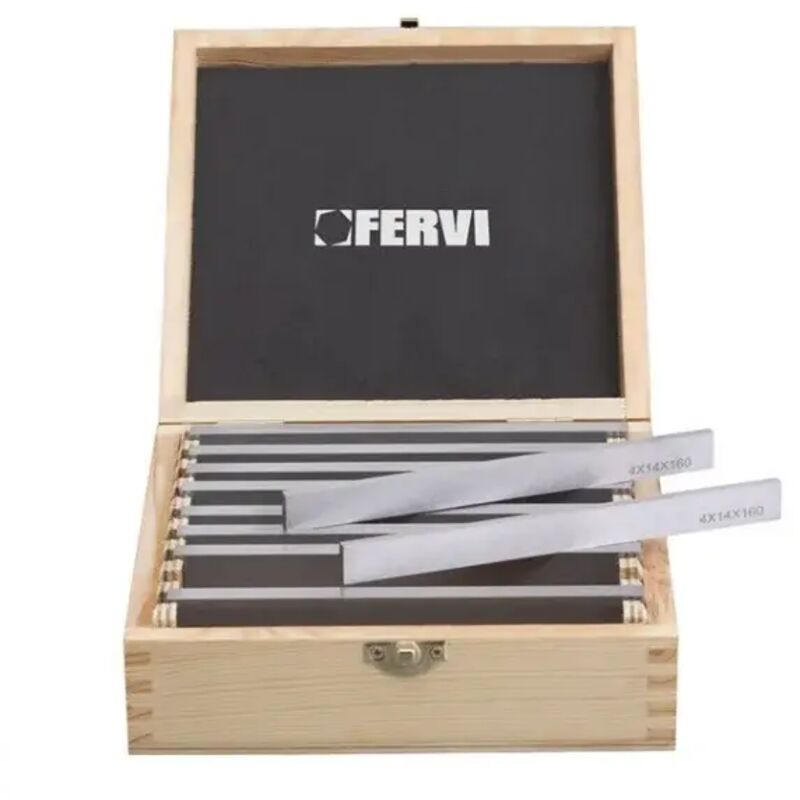 foto del prodotto fervi p015 serie di 9 coppie di parallele 160 mm in acciaio