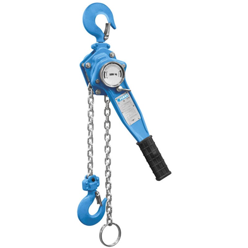 foto del prodotto fervi paranco a leva manuale 0237 05 portata 500 kg alzata 1500 mm
