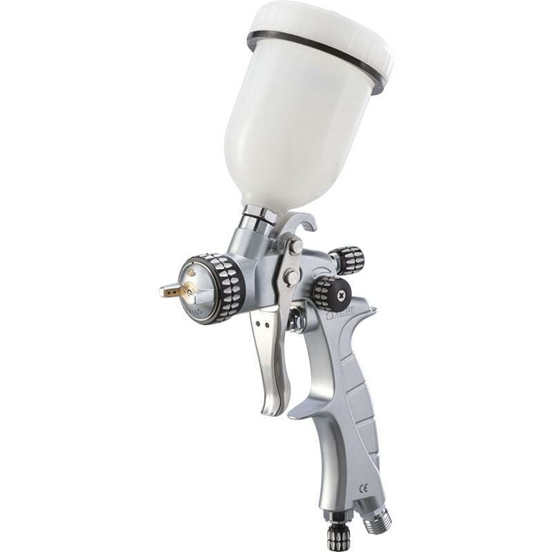foto del prodotto fervi pistola aerografo vernice ugello 1.0 mm serbatoio superiore 100 ml th601a
