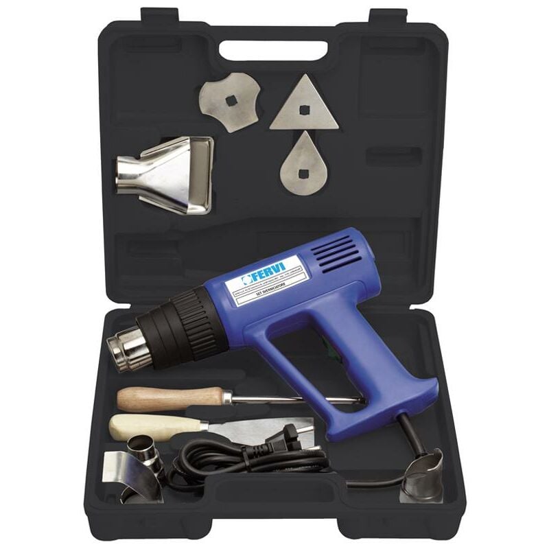 foto del prodotto fervi pistola termica set sverniciatore accessori 0694