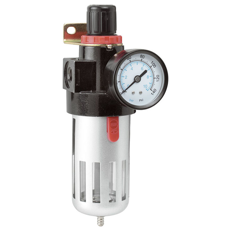 foto del prodotto fervi riduttore di pressione filtro manometro aria compressa compressore 0777 2