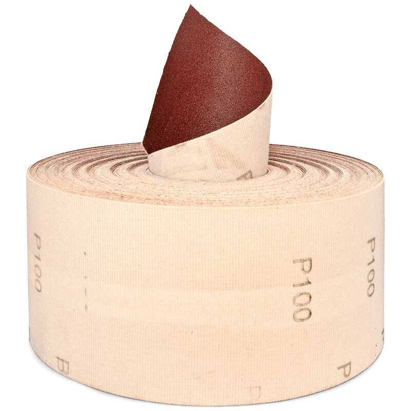 foto del prodotto fervi rotolo a strappo carta resinata abrasiva velcrata 115 mm x 25 mt grana 60