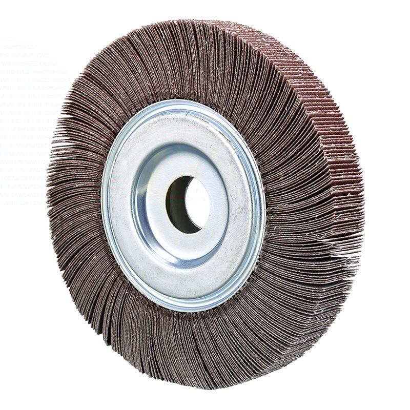 foto del prodotto fervi - ruota lamellare in tela con foro 250 x 50 x 100 mm grana 40 rft250/50040