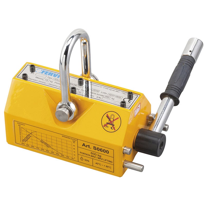 foto del prodotto fervi s0600 sollevatore magnetico 600 kg