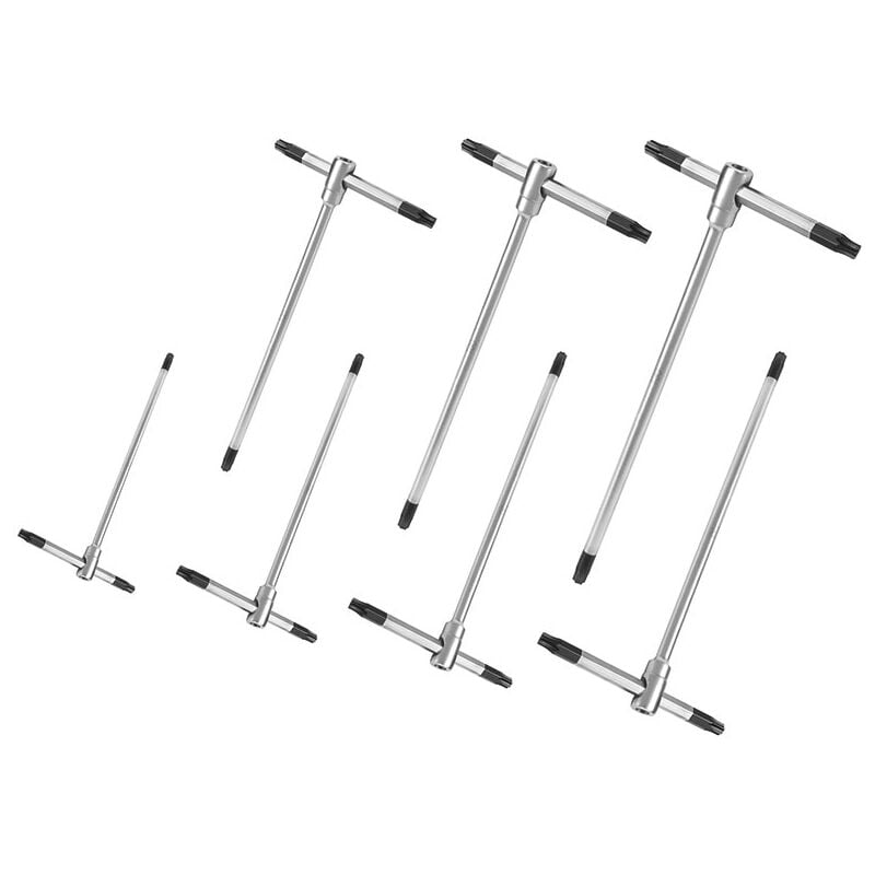 foto del prodotto fervi serie 7 pz chiavi torx a t maschio t8 t9 t10 t15 t20 t25 t30 0405