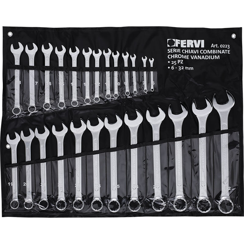 foto del prodotto fervi set 25 pz chiavi combinate metriche fisse e stella 6 32 mm 0223