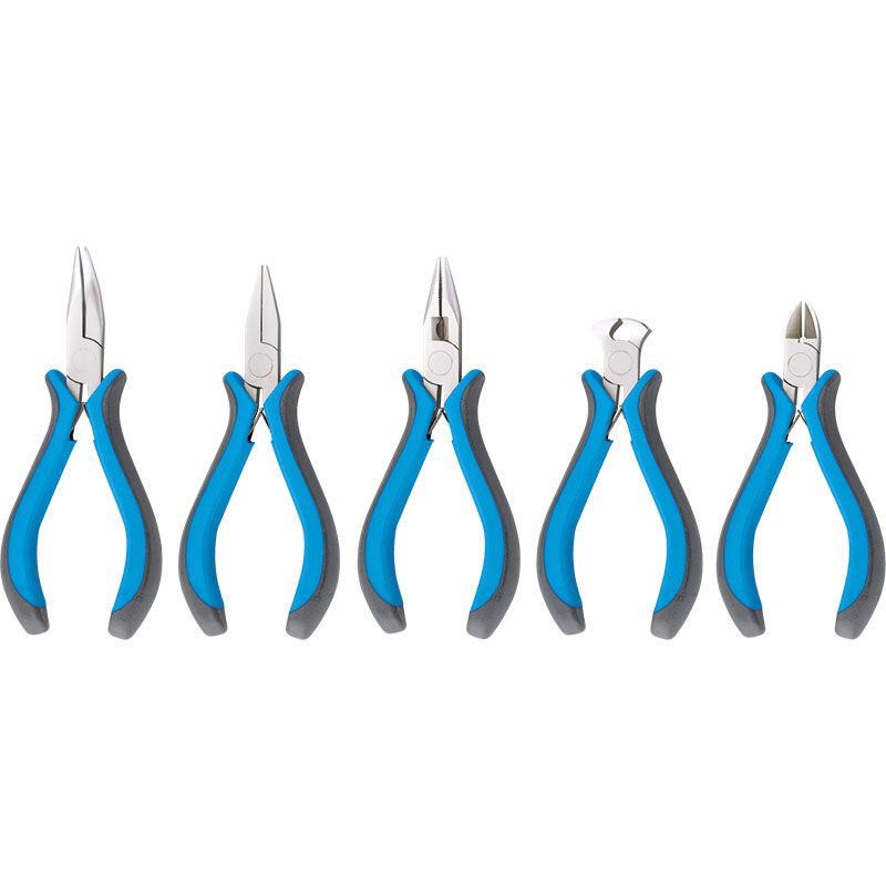 foto del prodotto fervi set 5 mini pinze tronchesi becco per elettronica di precisione 0020