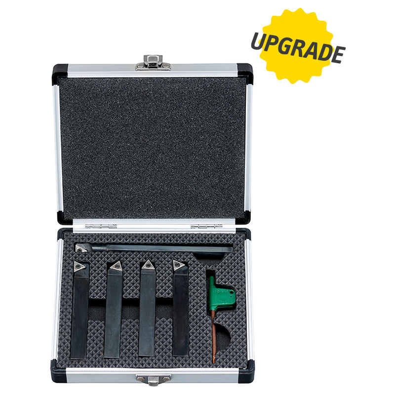 foto del prodotto fervi set 5 utensili ad inserto 16 mm per tornio metallo tornitura b007 16