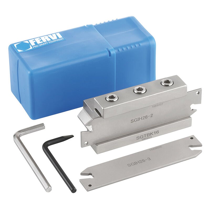 foto del prodotto fervi set da taglio per esterno t088 utensili per troncare con blocco e 2 lame