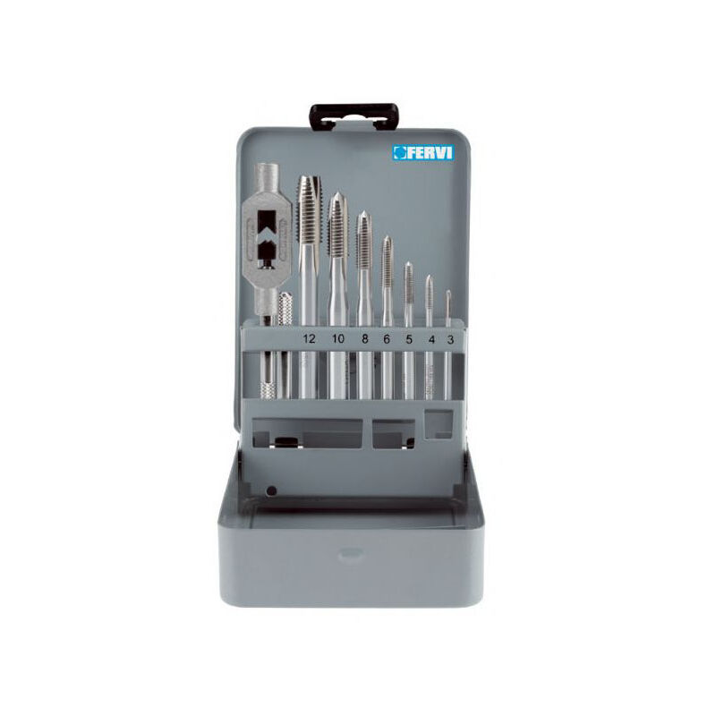 foto del prodotto fervi set maschi da m3 a m12 giramaschio x fori passanti m312 p