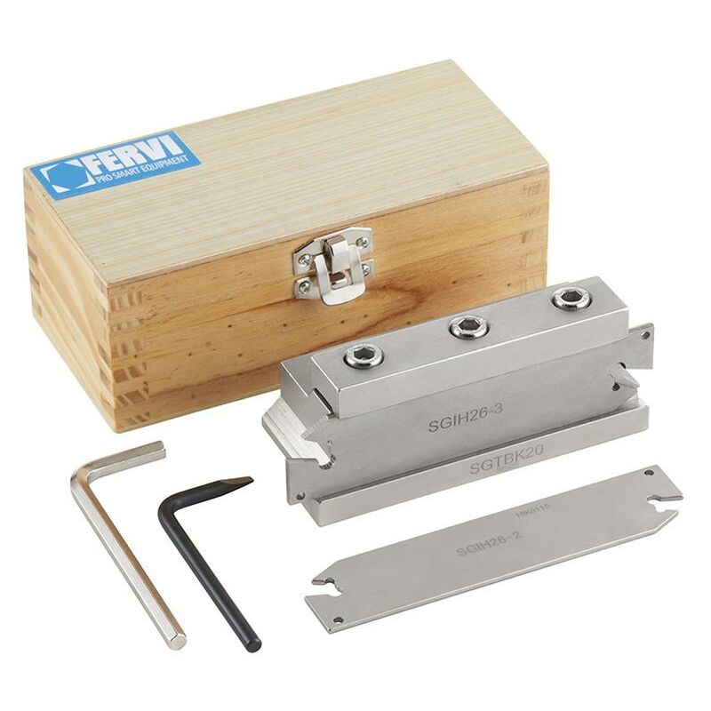 foto del prodotto fervi set utensili da taglio troncatore per esterno per tornio metallo t090