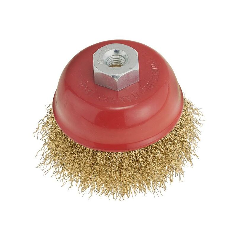 foto del prodotto fervi spazzola a tazza a filo metallico 60 mm m14 x smerigliatrice