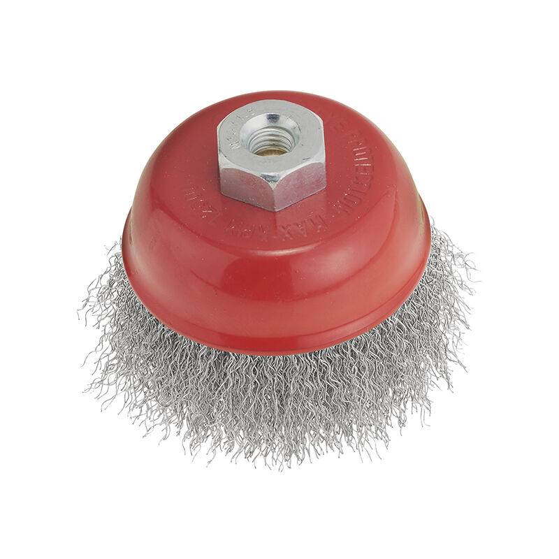 foto del prodotto fervi spazzola a tazza a filo metallico inox 120 mm m14 x smerigliatrice