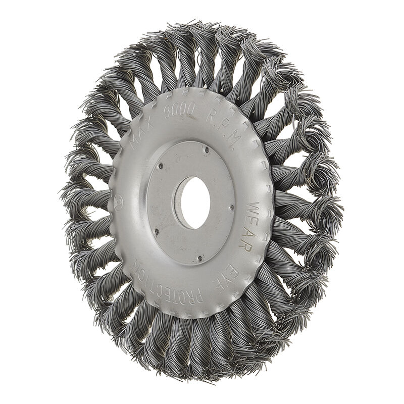 foto del prodotto fervi spazzola circolare a mazzetti metalicci ritorti 100 x 22 mm x smerigliatrice