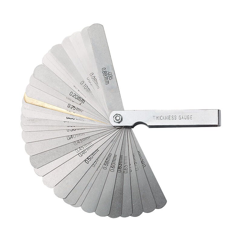 foto del prodotto fervi spessimetro calibro spessori 20 lame metrico misuratore 0.05 1.00 mm 0212