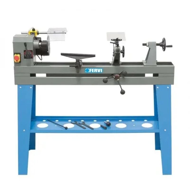 foto del prodotto fervi tornio per legno con copia 750w 1000mm 0648 230v