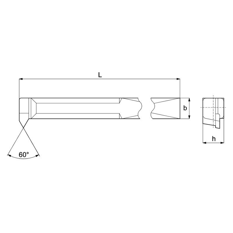 foto del prodotto fervi utensile din 282 filettatura interna destro 16x16 mm x tornio brfi16rp