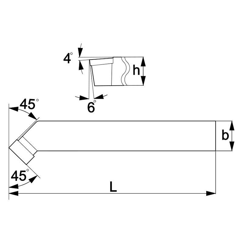 foto del prodotto fervi utensile iso 2 tornitura esterna sinistro 12x12 mm x tornio bras410312lp