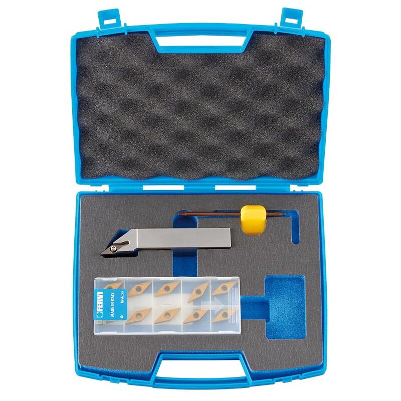 foto del prodotto fervi utensile per esterno 93 kitsvjbr20 con inserti vbmt160404n per tornio