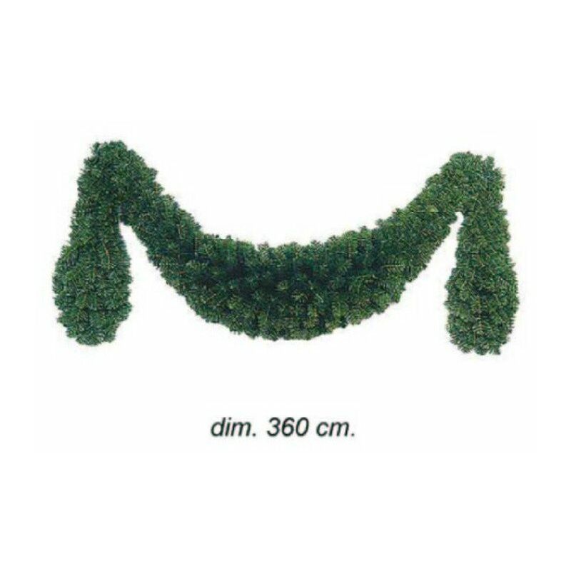 foto del prodotto festone natalizio in pino verde pavone 360 cm decorazione addobbo natale