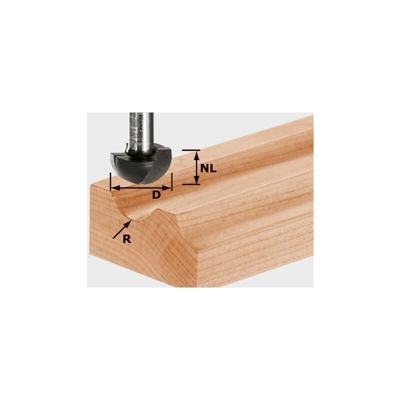 immagine 0 del prodotto festool 490985 fresa a raggio convesso hw s8 r8