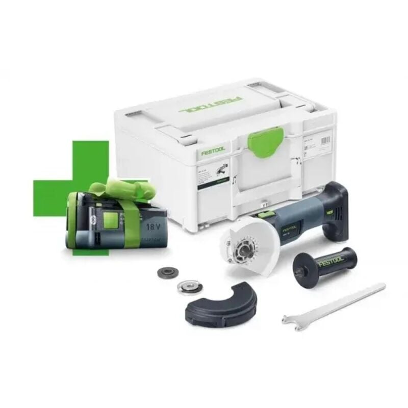 foto del prodotto festool agc 18 125 eb basic 5,0 smerigliatrice angolare 18 v a batteria 125 mm