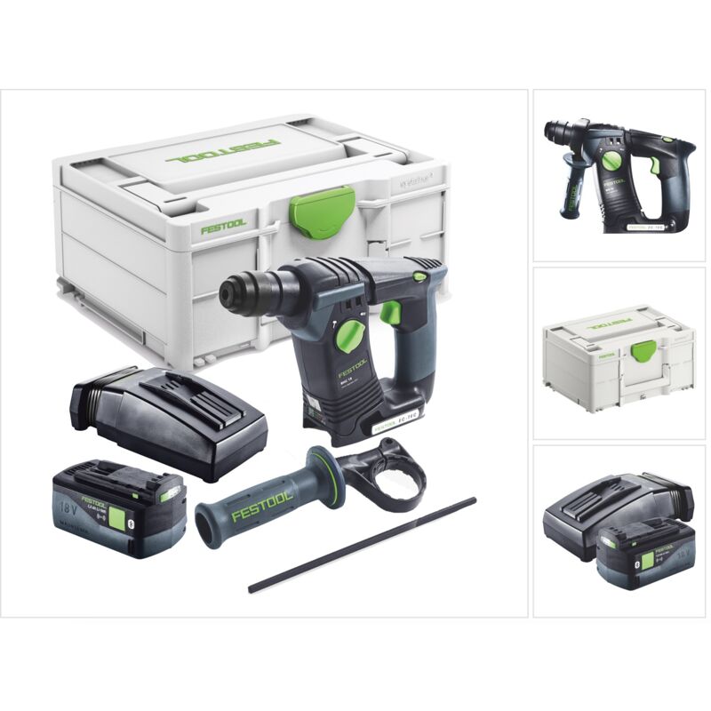 foto del prodotto festool bhc 18 basic 18 v 1,8 j sds plus brushless trapano a percussione a batteria 1x 5,0 ah batteria caricabatterie systainer