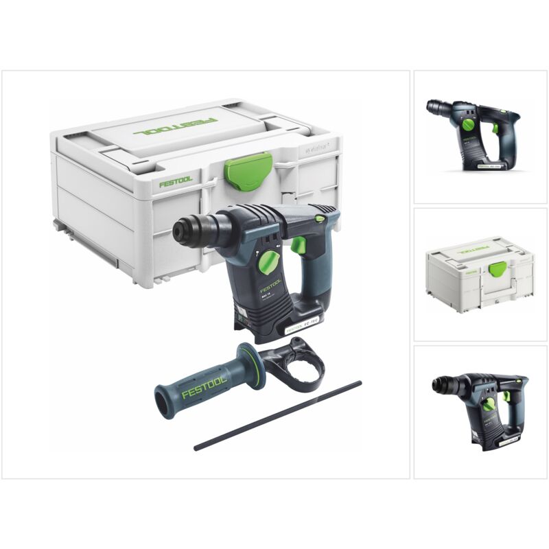 foto del prodotto festool bhc 18 basic tassellatore a batteria 18v 25nm 1,8 j sds plus brushless 576511 valigetta systainer senza batteria, senza