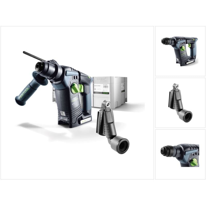 foto del prodotto festool bhc 18 li basic tassellatore a batteria in valigetta systainer 1x ugello per polvere di foratura d 27 bsd senza batteria, senza