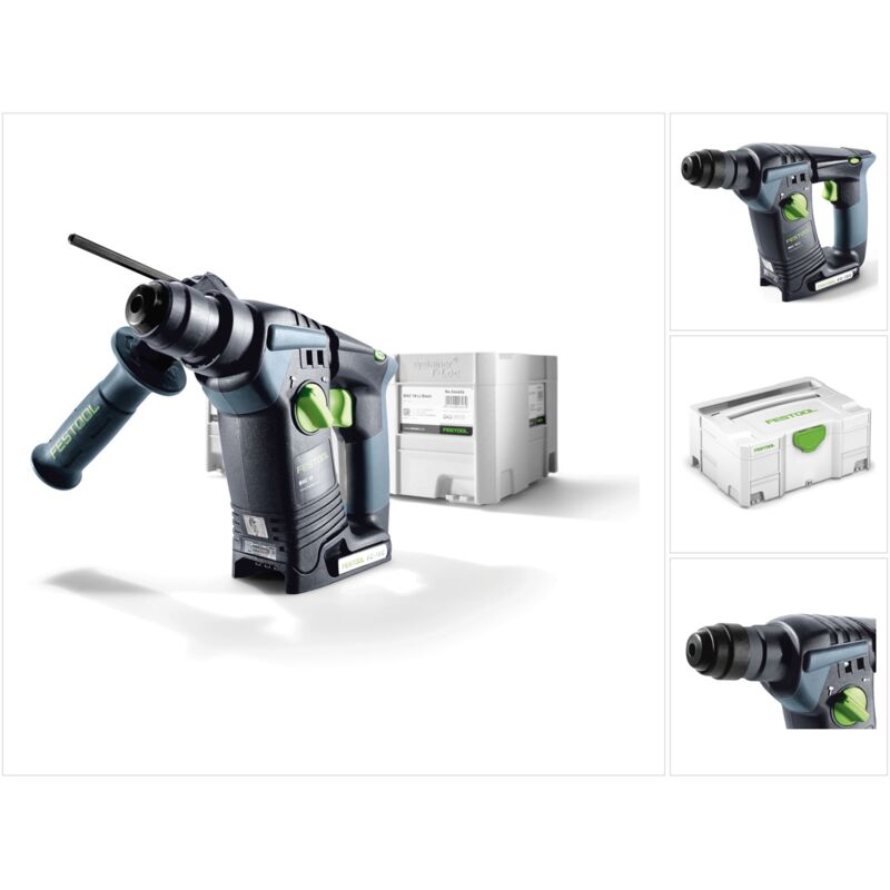 foto del prodotto festool bhc 18 li plus tassellatore a batteria sds plus in valigetta systainer senza batteria, senta caricatore 574723 