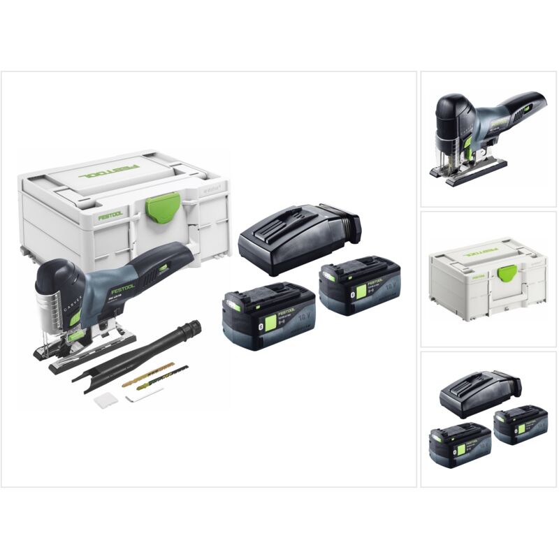 foto del prodotto festool carvex psc 420 basic seghetto alternativo a batteria 18 v 120 mm brushless 2x batteria 5,0 ah caricabatterie systainer