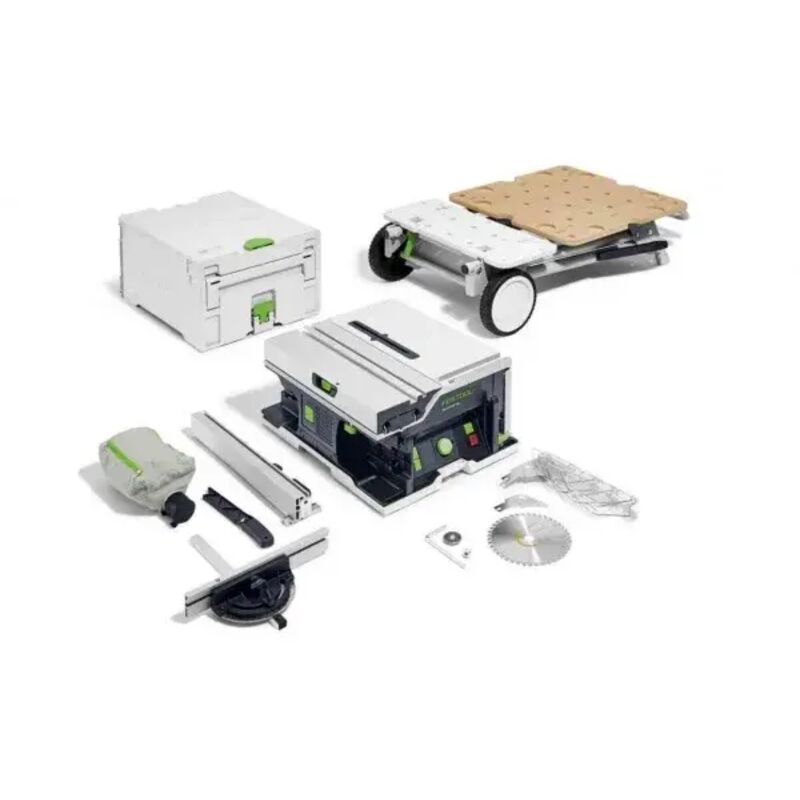foto del prodotto festool csc sys 50 ebi basic set sega circolare da banco 18 v senza batteria con carrello
