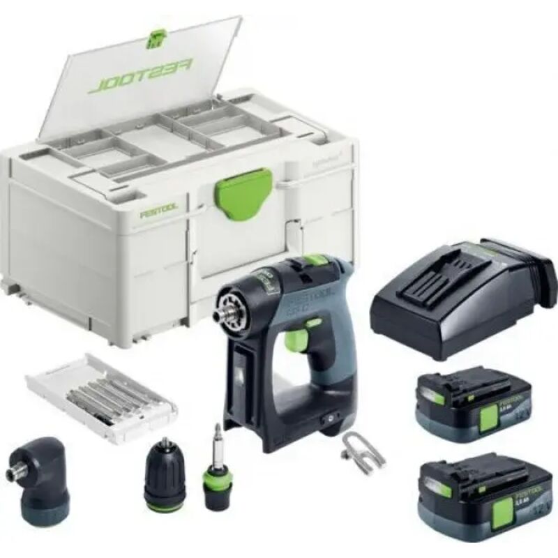 foto del prodotto festool cxs 12 2,5 set trapano avvitatore brushless a batteria 12 v