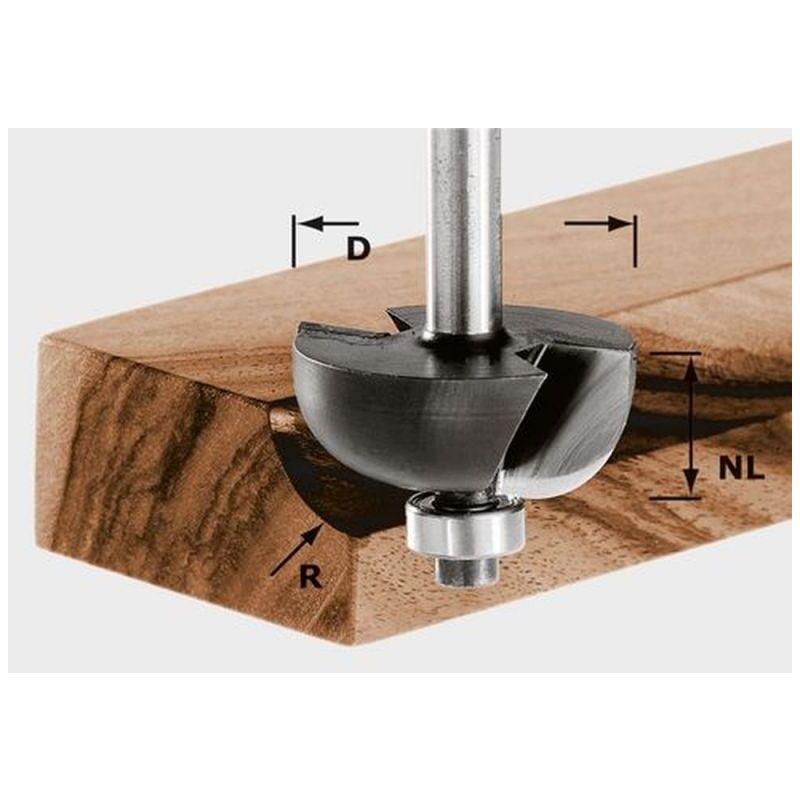 foto del prodotto festool fresa a raggio convesso hw s8 d31,7 r9,5 kl 491020