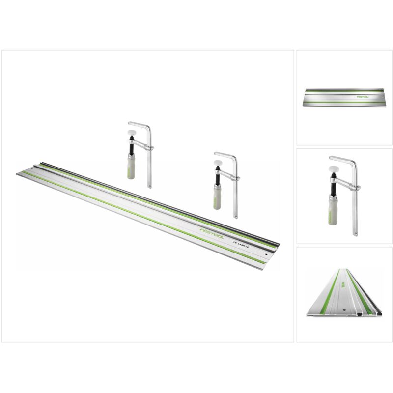 foto del prodotto festool guida fs 1400 2 1400 mm 491498 2x morsetto a vite fsz 120 489570 