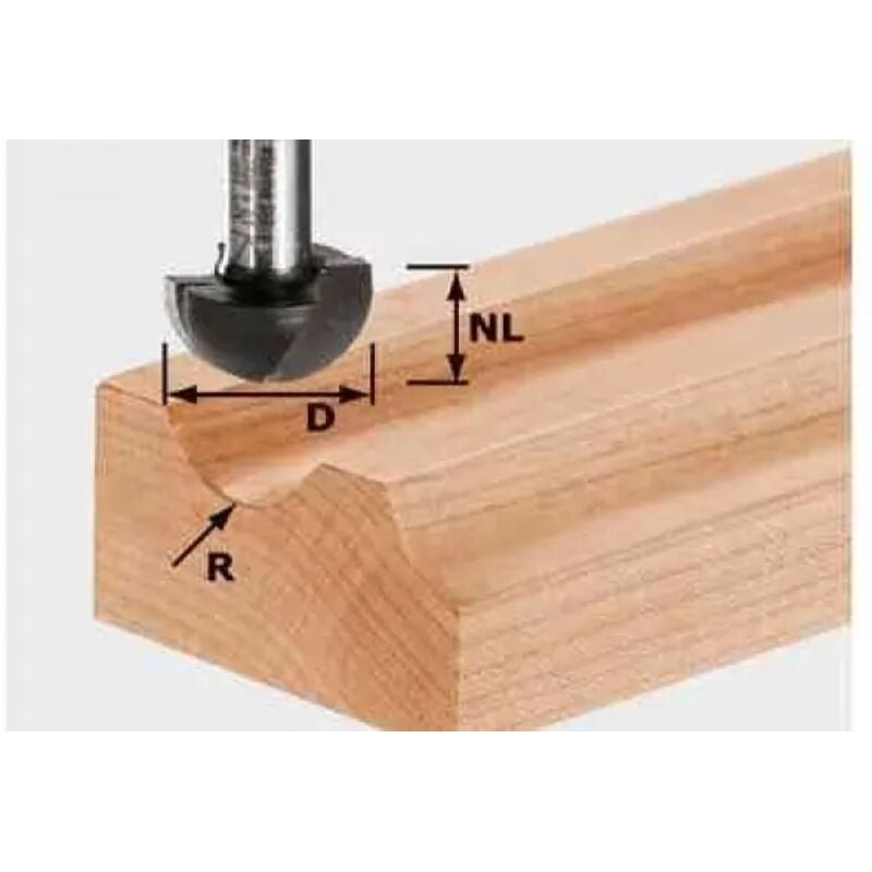 foto del prodotto festool hw s8 fresa a raggio convesso 8 x 8 x 38 x 4 mm