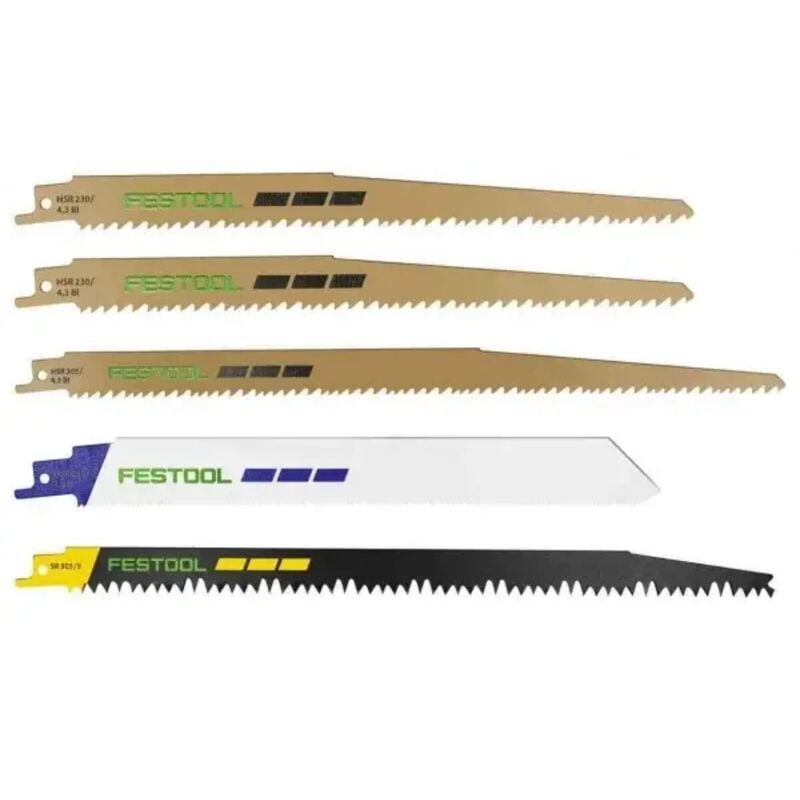 foto del prodotto festool rs sort 5 set di lame per sega a gattuccio 5 pz.