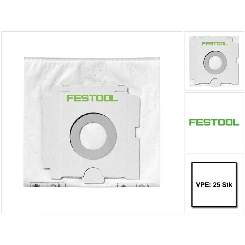 foto del prodotto festool sc fis ct 26 25 sacchetto filtro cleantec 25 unit 5x 496187 per ct 26