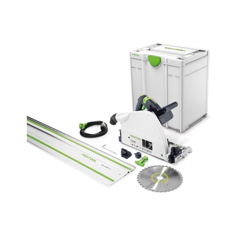 foto del prodotto festool sega circolare ts 75 ebq plus fs 1600w 210 mm con guida fs 1400 2 lama universale per legno 576115