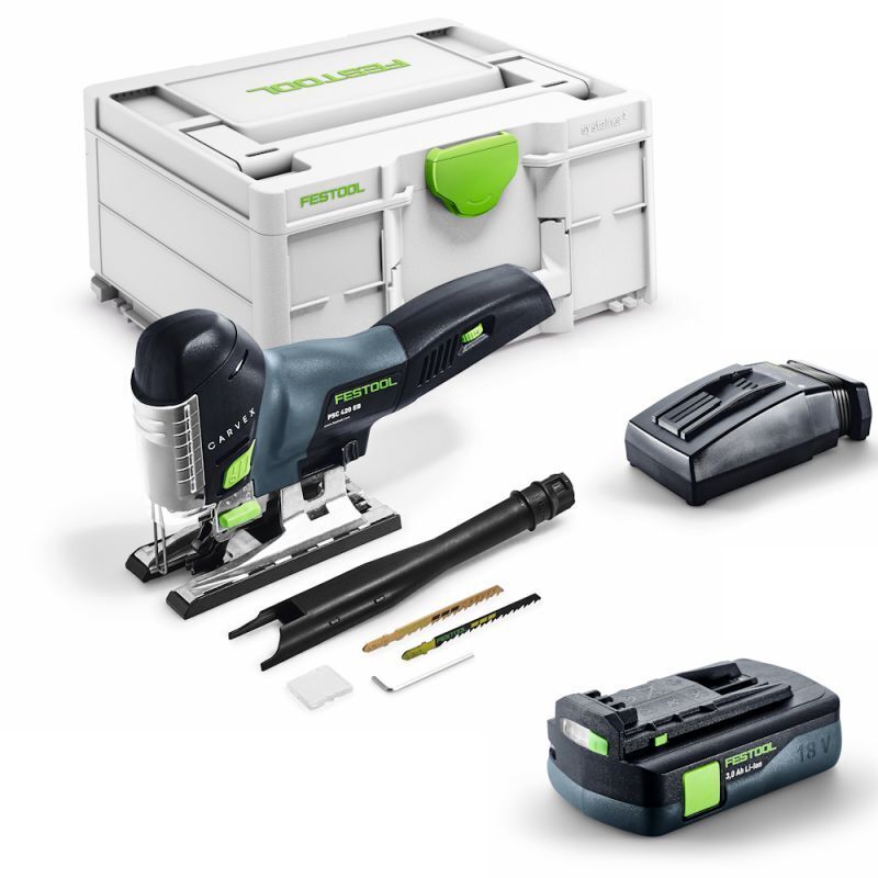 foto del prodotto festool seghetto alternativo a batteria carvex psc 420 eb basic