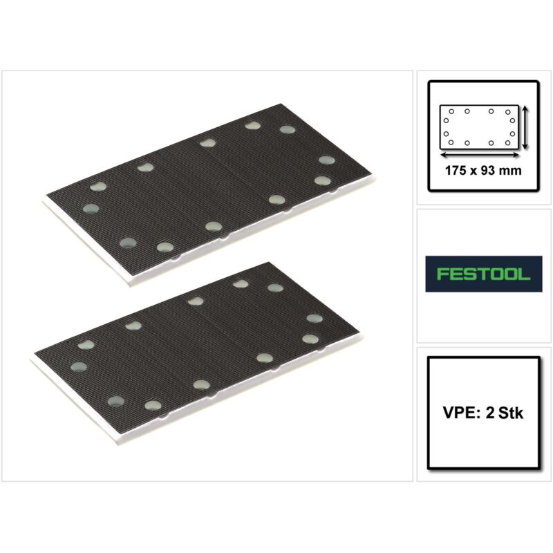 foto del prodotto festool ssh stf 93 x 175 8 tampone di levigatura, per levigatrici rs 300, rs 3, lrs 93 2 pz. 2x 483905 